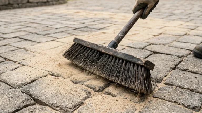 polymeric sand winnipeg paver joint broom application filling